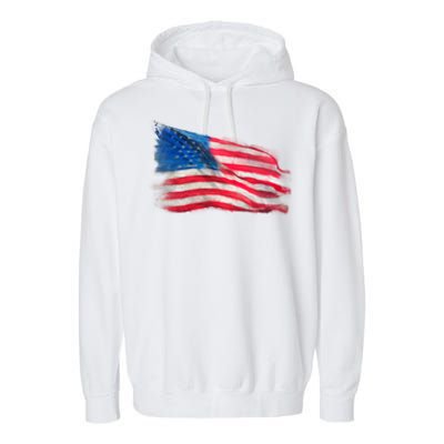 American Flag Independence Day Garment-Dyed Fleece Hoodie