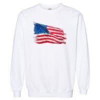 American Flag Independence Day Garment-Dyed Sweatshirt