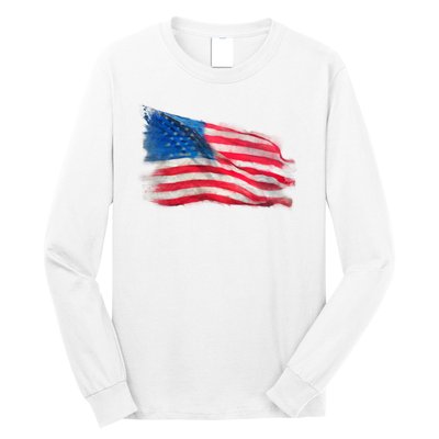 American Flag Independence Day Long Sleeve Shirt