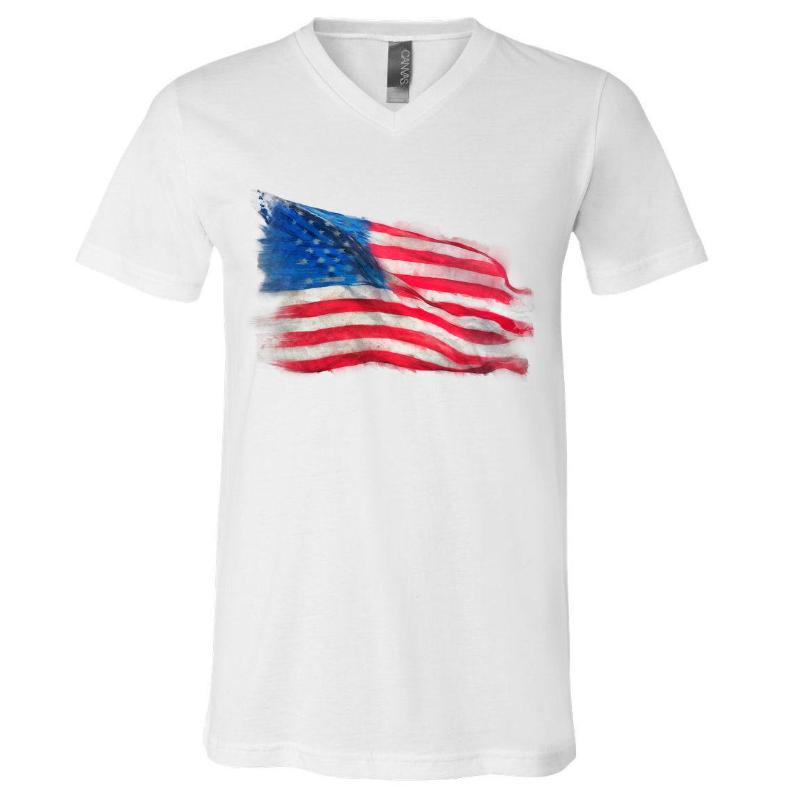 American Flag Independence Day V-Neck T-Shirt