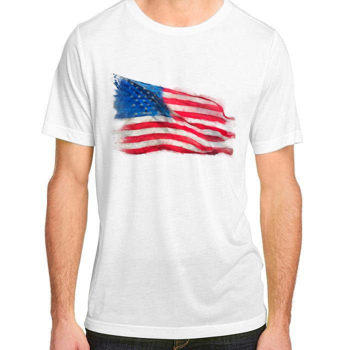 American Flag Independence Day Adult ChromaSoft Performance T-Shirt