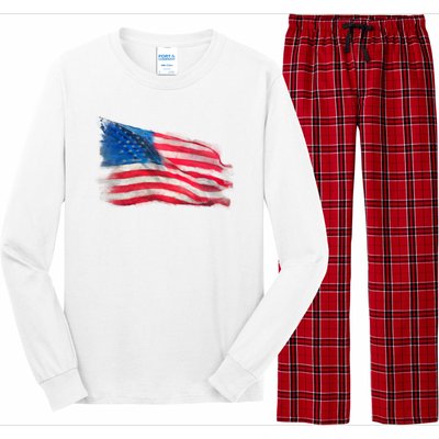 American Flag Independence Day Long Sleeve Pajama Set