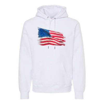 American Flag Independence Day Premium Hoodie