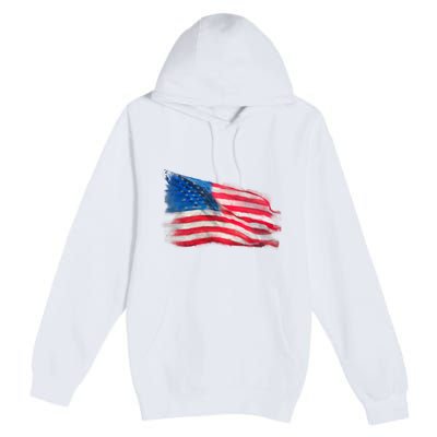 American Flag Independence Day Premium Pullover Hoodie