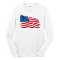 American Flag Independence Day Tall Long Sleeve T-Shirt