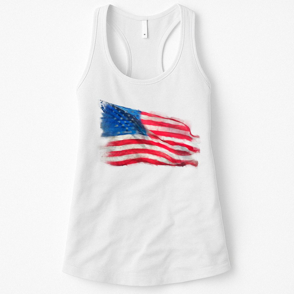 American Flag Independence Day Womens Tank Top