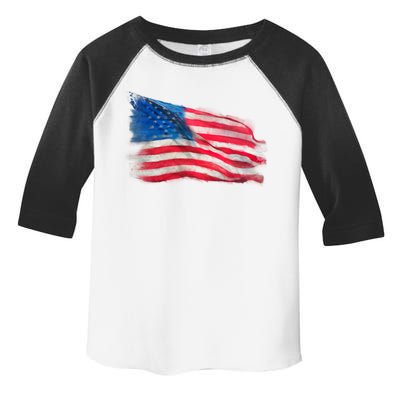 American Flag Independence Day Toddler Fine Jersey T-Shirt