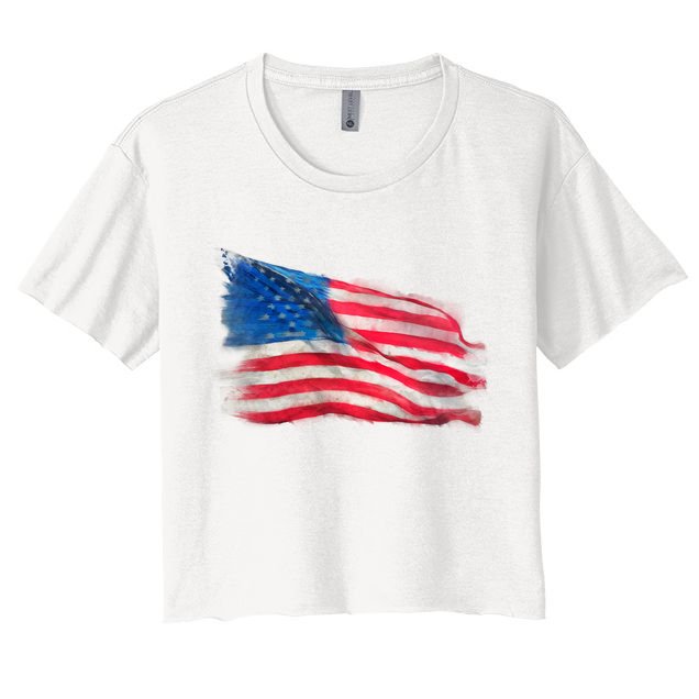 American Flag Independence Day Crop Top