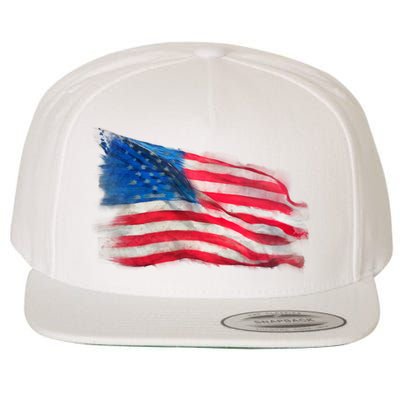 American Flag Independence Day Wool Snapback Cap