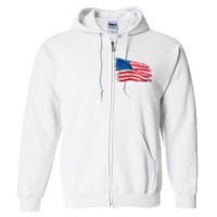 American Flag Independence Day Full Zip Hoodie