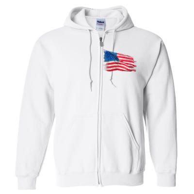 American Flag Independence Day Full Zip Hoodie