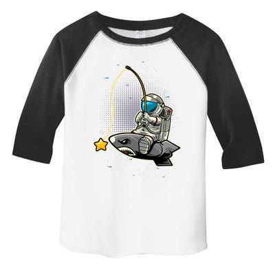 Astronaut Fishing In The Space Toddler Fine Jersey T-Shirt