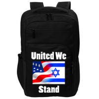 American Flag Israel Flag United We Stand With Israel Impact Tech Backpack