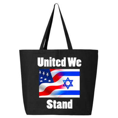 American Flag Israel Flag United We Stand With Israel 25L Jumbo Tote