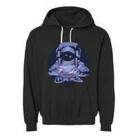 Astronaut Floating In Space Garment-Dyed Fleece Hoodie