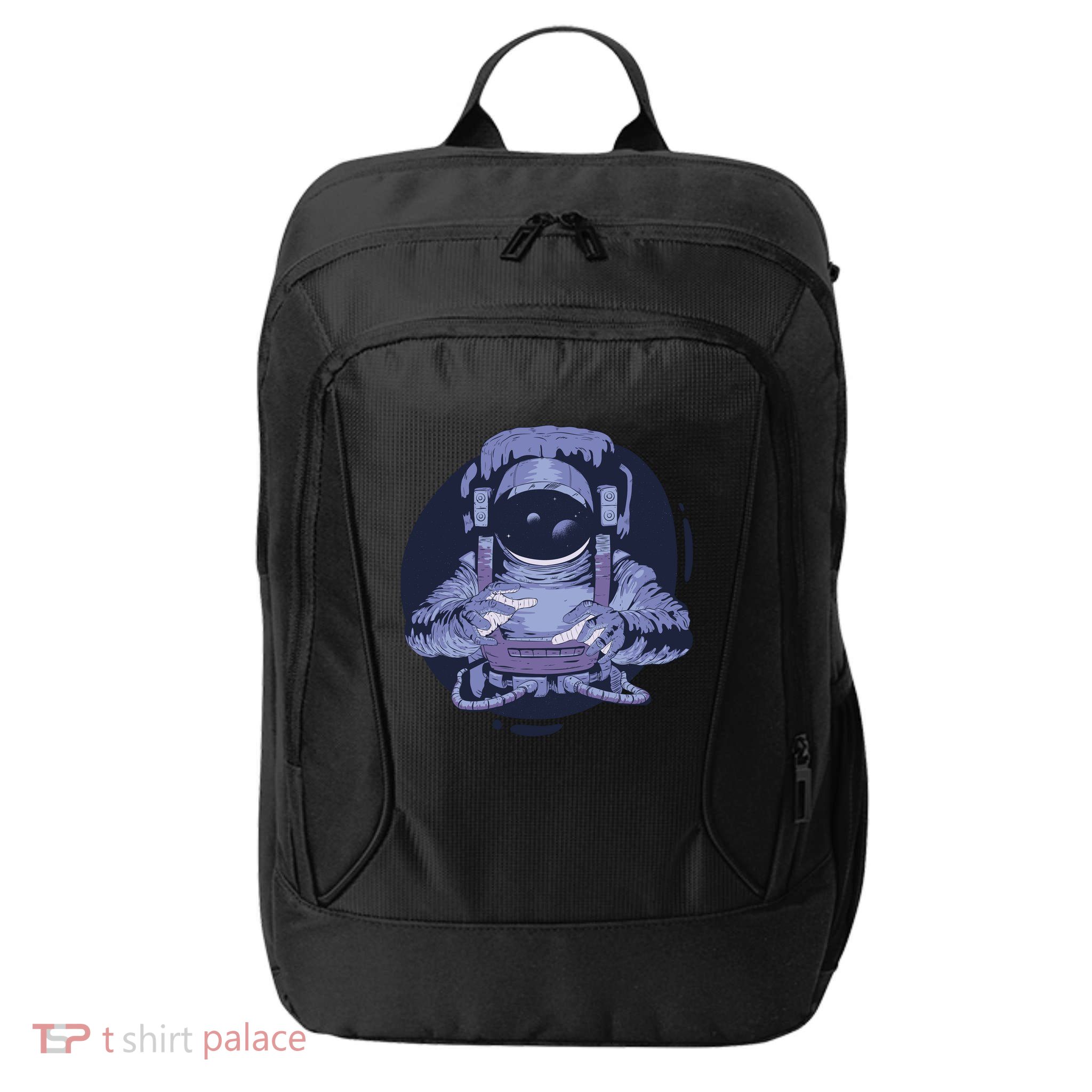 Astronaut Floating In Space City Backpack