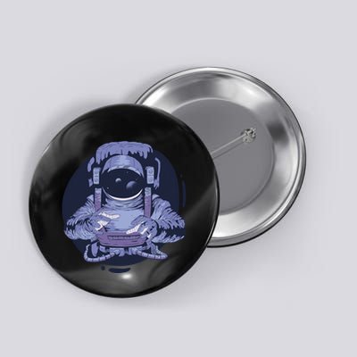 Astronaut Floating In Space Button