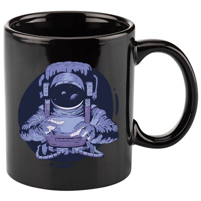 Astronaut Floating In Space 11oz C Handle Ceramic Mug