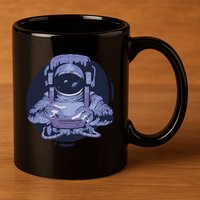 Astronaut Floating In Space 11oz C Handle Ceramic Mug