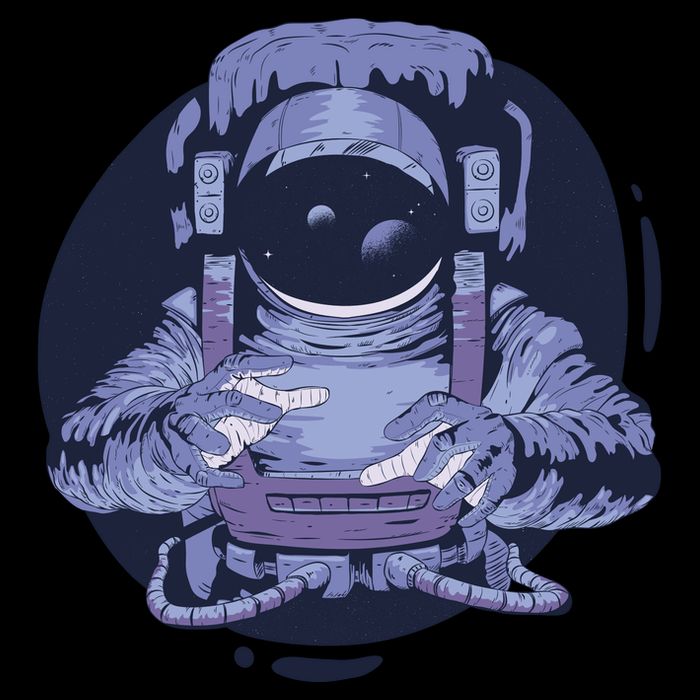 Astronaut Floating In Space Flatbill Hat