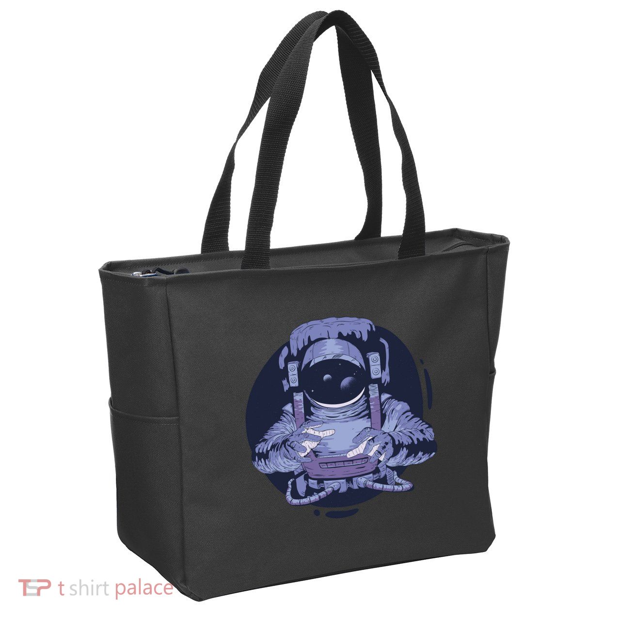 Astronaut Floating In Space Zip Tote Bag