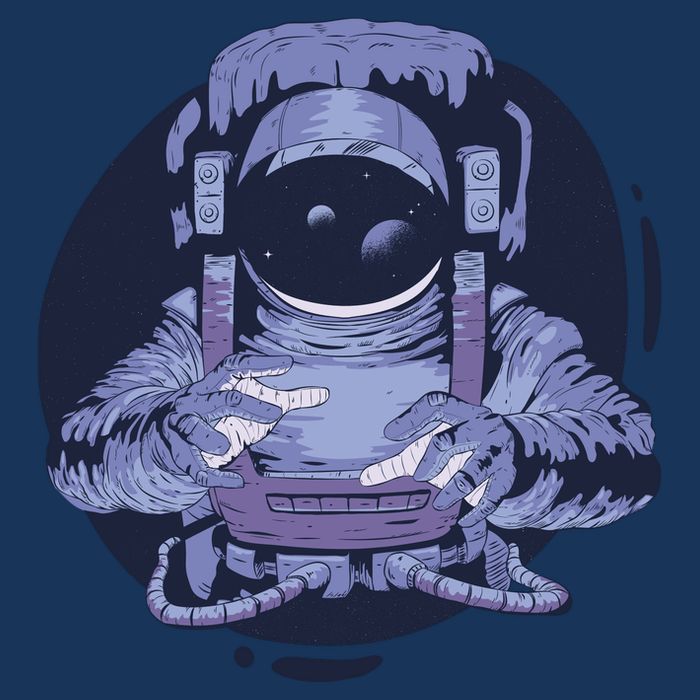 Astronaut Floating In Space Infant Baby Jersey Bodysuit