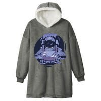 Astronaut Floating In Space Hooded Wearable Blanket