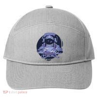Astronaut Floating In Space 7-Panel Snapback Hat