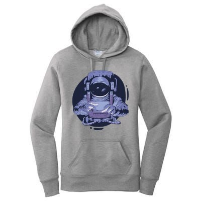 Astronaut Floating In Space Women's Pullover Hoodie