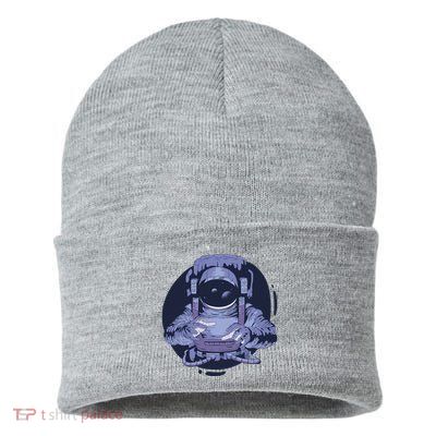 Astronaut Floating In Space Sustainable Knit Beanie