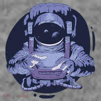 Astronaut Floating In Space Cropped Pullover Crew