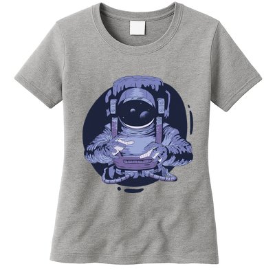Astronaut Floating In Space Womens T-Shirt