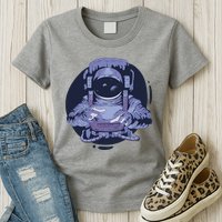 Astronaut Floating In Space Womens T-Shirt