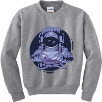 Astronaut Floating In Space Kids Sweatshirt