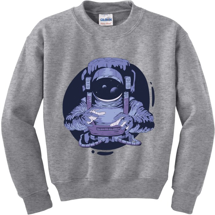 Astronaut Floating In Space Kids Sweatshirt