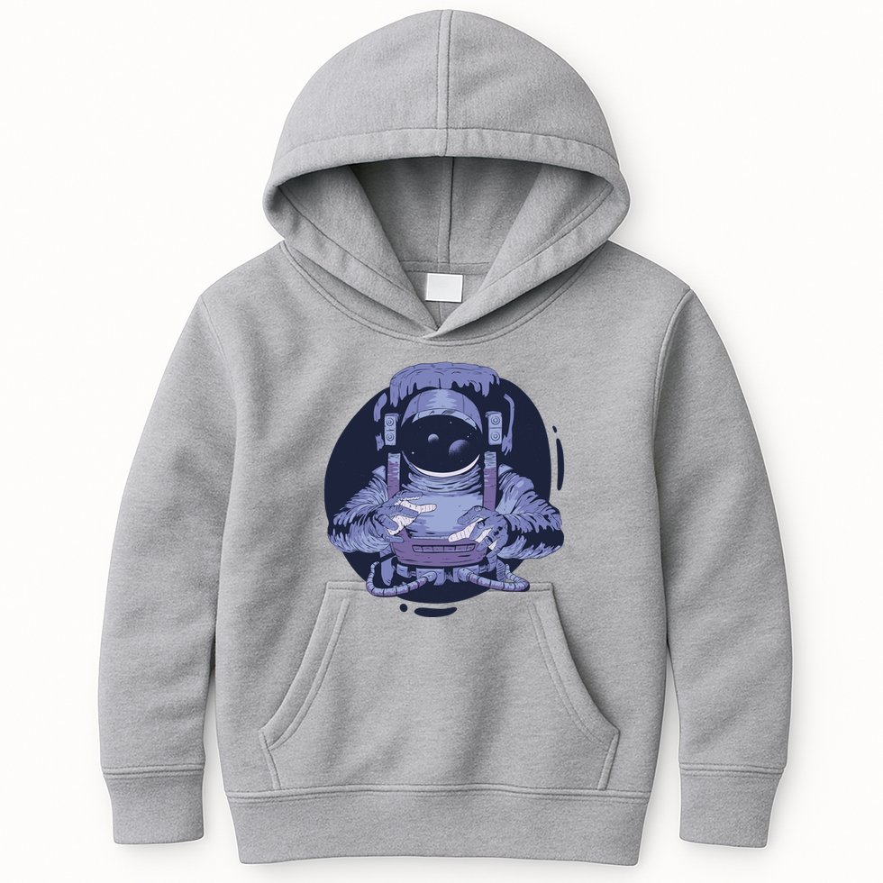 Astronaut Floating In Space Kids Hoodie