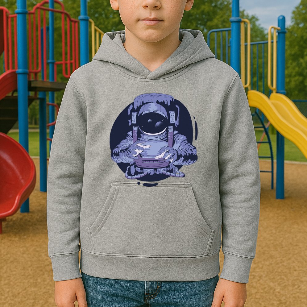 Astronaut Floating In Space Kids Hoodie