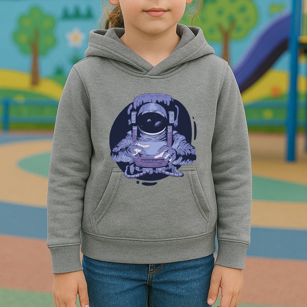 Astronaut Floating In Space Kids Hoodie