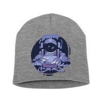 Astronaut Floating In Space Short Acrylic Beanie