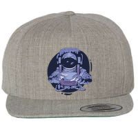 Astronaut Floating In Space Wool Snapback Cap