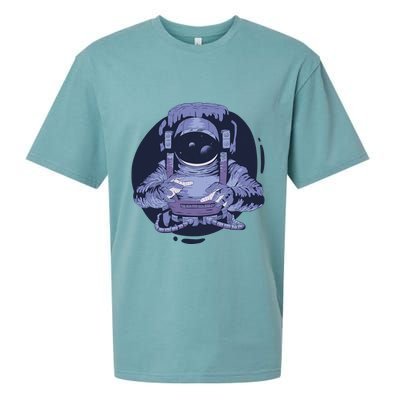 Astronaut Floating In Space Sueded Cloud Jersey T-Shirt