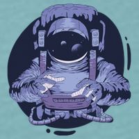 Astronaut Floating In Space Sueded Cloud Jersey T-Shirt