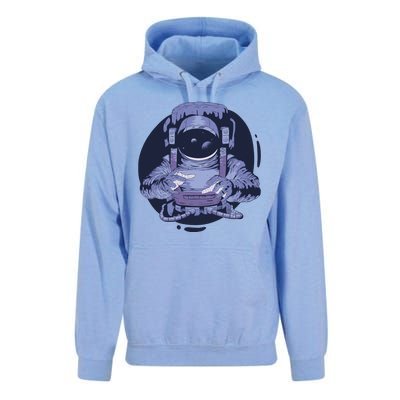 Astronaut Floating In Space Unisex Surf Hoodie