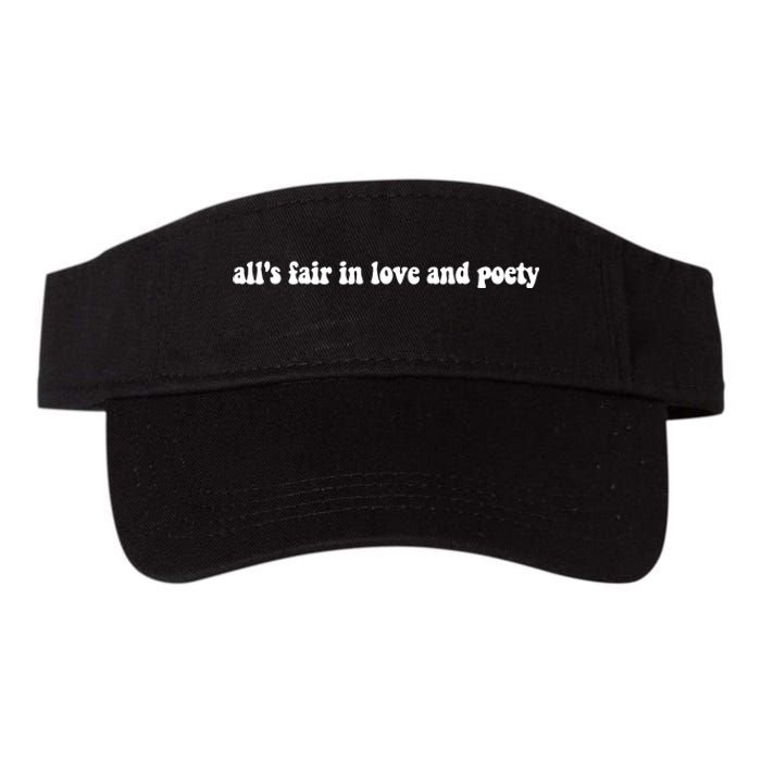 Alls Fair In Love And Poety Valucap Bio-Washed Visor