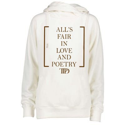 AllS Fair In Love And Poetry 2 Side Ttpd Womens Funnel Neck Pullover Hood