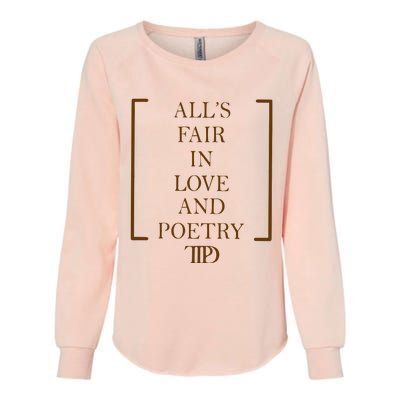 AllS Fair In Love And Poetry 2 Side Ttpd Womens California Wash Sweatshirt