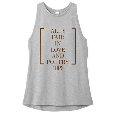 AllS Fair In Love And Poetry 2 Side Ttpd Ladies PosiCharge Tri-Blend Wicking Tank