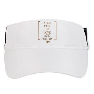 AllS Fair In Love And Poetry 2 Side Ttpd Adult Drive Performance Visor