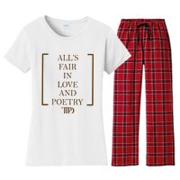 AllS Fair In Love And Poetry 2 Side Ttpd Women's Flannel Pajama Set