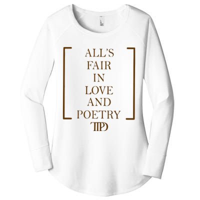 AllS Fair In Love And Poetry 2 Side Ttpd Women's Perfect Tri Tunic Long Sleeve Shirt